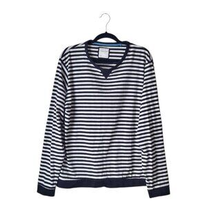 Denim & Flower Black and White Striped Blouse